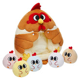 Cute Hen Holding Chicks Animals Cosplay Plush Toys Cartoon Soft Stuffed Dolls Mascot Birthday Xmas Gift - Original